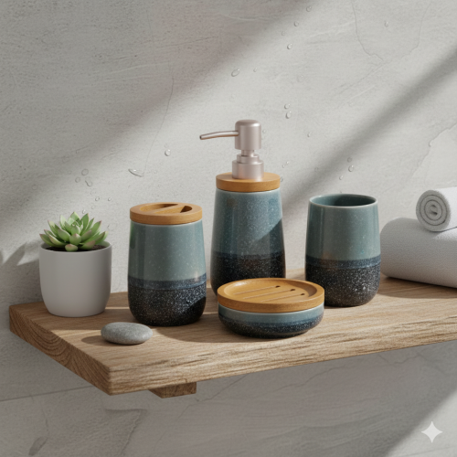 Ceramic 4-piece bathroom set