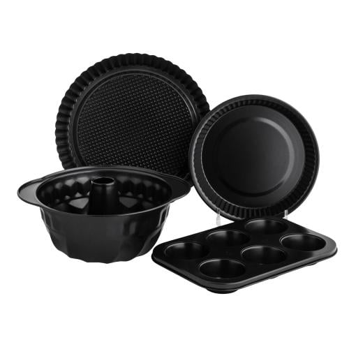 طقم صواني خبز بطبقة غير لاصقة من 4 قطع