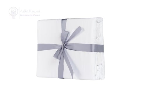 كيس لحاف أبيض فندقي 4 قطع