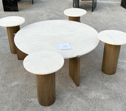 طقم طاولات بسطح رخام