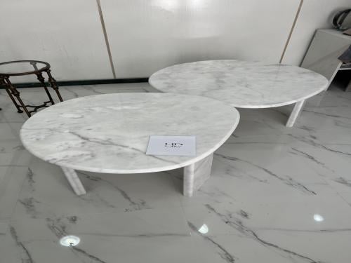 طاولتين متداخل رخام