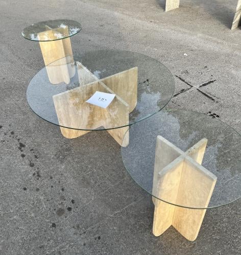 طقم طاولات قواعد رخام