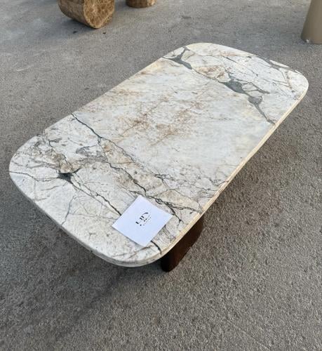 طاوله قواعد خشب ورخام ايطالي