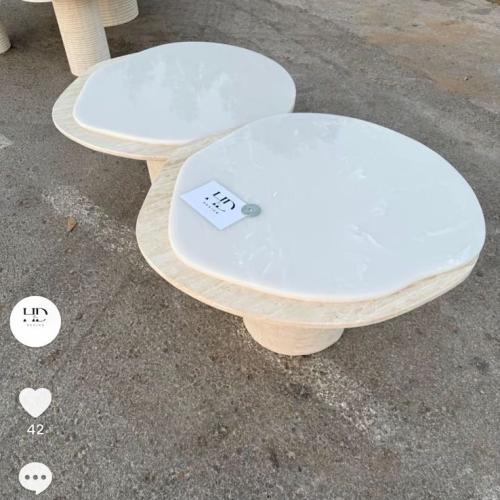 طاولتين رخام أونيكس