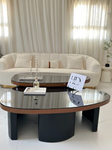 طاوله قطعتين تصميم عصري