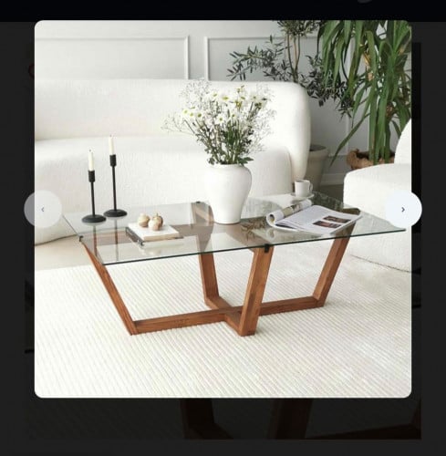 طاوله بسطح زجاج