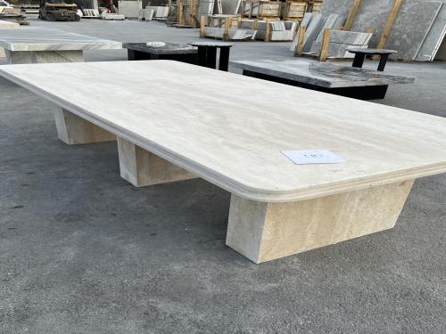 طاوله رخام طبيعي ترافنتينو