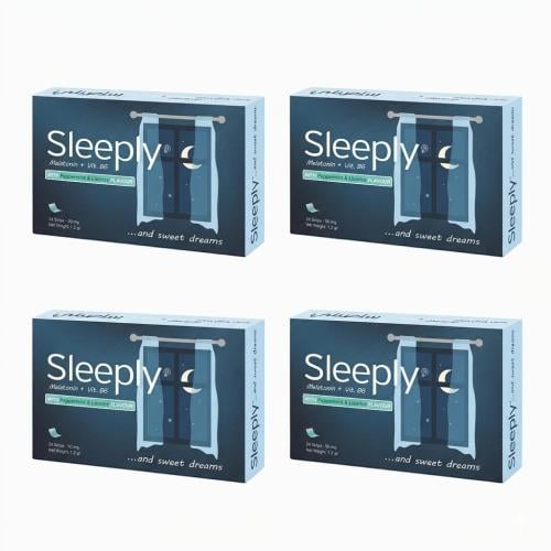 باقة اربع عبوات شرائح سليبلي ميلاتونين+توصيل مجانا...