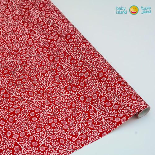 ورق تغليف هدايا إيطالي مزخرف عنابي