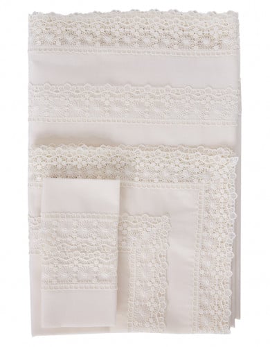 طقم مفارش طاولة Rosy لون ذهبي