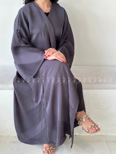 عباية تكسير لون رمادي