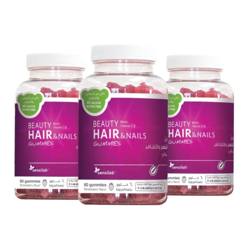 عرض فيتامين بيوتي جاميز الشعر والأظافر 60 قطعة ×3ع...