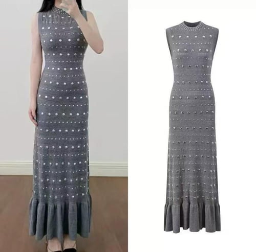 Sandro فستان ضيق طويل