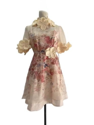 فستان الورد القصير