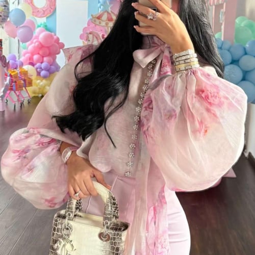 بلوزه شيفون ملكة كابلي