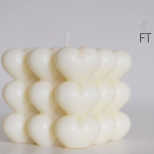 شمعة القلوب ( مكعب )