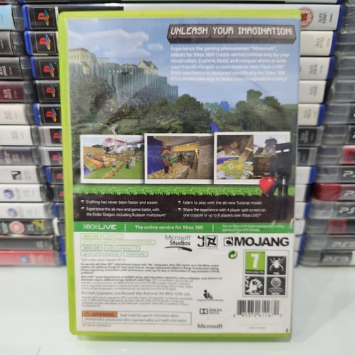 XBOX360 minecraft يوجد ملاحظة بسيطة بالعلبة