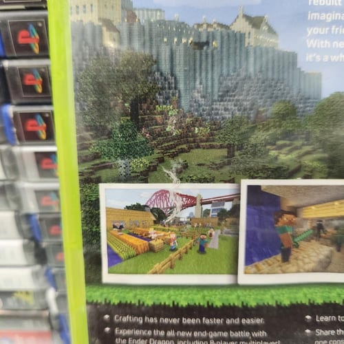 XBOX360 minecraft يوجد ملاحظة بسيطة بالعلبة