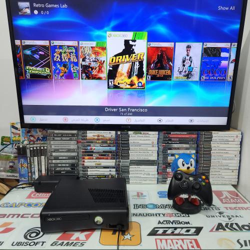 Xbox360 جهاز اكس بوكس 360 مبرمج بداخله 230 لعبة
