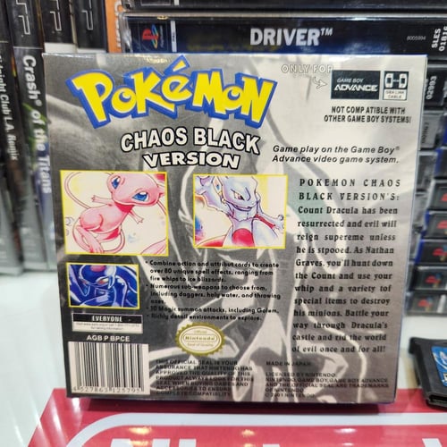 GBA pokemon chaos black version تجاري