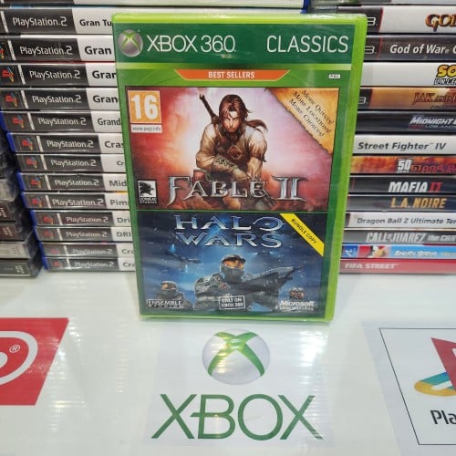 Xbox360 fable 2 + halo wars جديد
