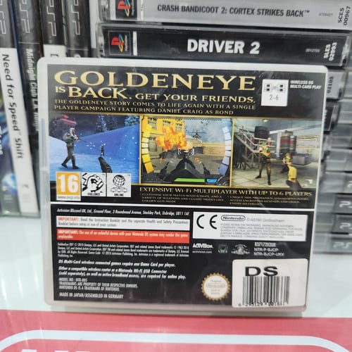 DS goldeneye 007 يوجد اثار ماء بالغلاف الخارجي