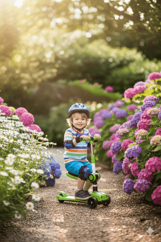 سكوتر أطفال 2 في 1 مع مقعد قابل للطي - سكوتر ثلاثي...