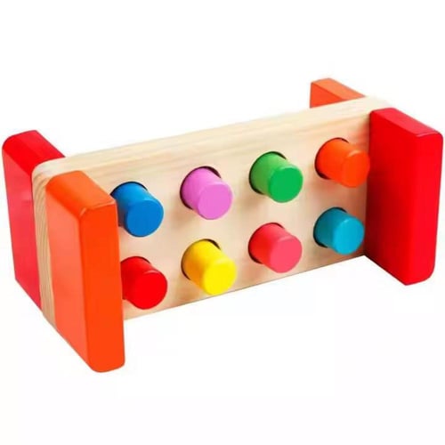 لعبة مونتسوري خشبية للطرق بالمطرقة للأطفال – تنمية...