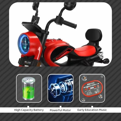 دراجة نارية كهربائية للأطفال بثلاث عجلات، بطارية 6...