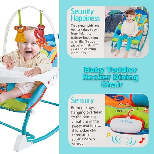 رسي هزاز من بلوبيرد للأطفال الرضع، يتمتع بـ4 أوضاع...