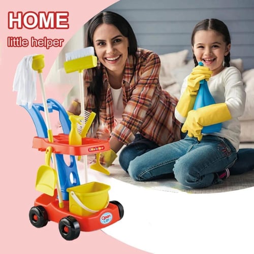 عربة أدوات تنظيف لعبة للأطفال - "ليتل هلبر"