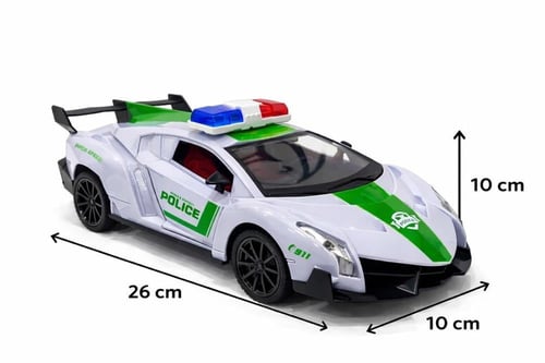 سيارة شرطة رياضية سريعة - تحكم عن بعد وإضاءة