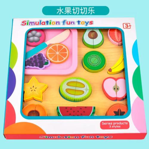 لعبة مونتيسوري خشبية لتقطيع الطعام – لعبة مطبخ تعل...