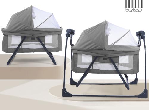 سرير أطفال هزاز ماركة(burbay) قابل للطي ومحمول 3 ف...