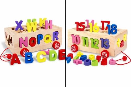 مجموعة ألعاب مونتيسوري خشبية تعليمية للأطفال – تعل...