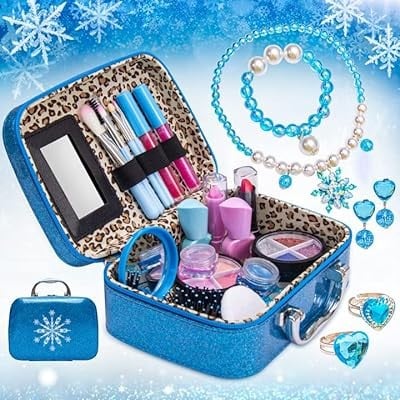 مجموعة مكياج أطفال - 21 قطعة قابلة للغسل