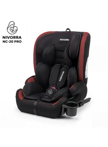 Nivorra Foldable Baby Car Seat with ISOFIX & Top Tether, Multi-Position Adjustable Height for Kids 76-150cm (9-36kg)