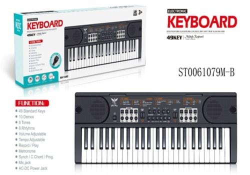 بيانو للأطفال بـ 49 مفتاح | مع ميكروفون وUSB