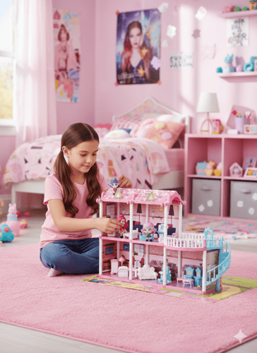 طقم منزل دمى فيلا ديمون هانترز كيه-بوب – بيت دمى D...