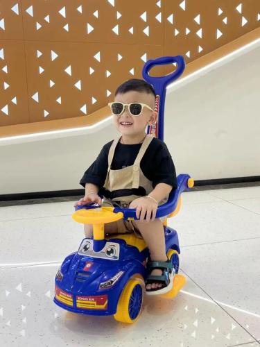 سيارة ركوب دفع للأطفال - أزرق