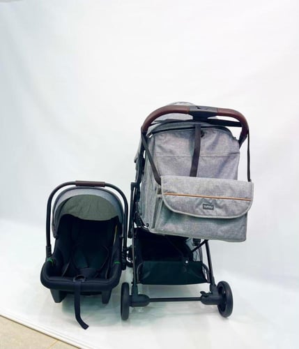 عربة أطفال 3 في 1 مزودة بكرسي سيارة وحقيبة للأم من...