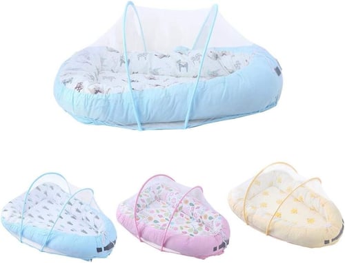سرير محمول للاطفال مع شبكة ناموسية جيدة التهوية لح...