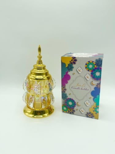 فانوس مأذنة ضوء دهبي كريستال 820-2 وانشودة مرحب مر...