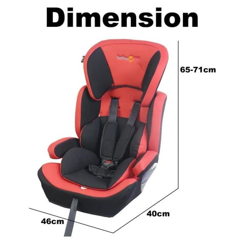 مقعد سيارة بيبي جو قابل للتعديل باللونين الأحمر وا...