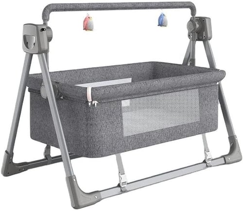 سرير اطفال مريح وآمن للأطفال الرضع والصغار يعمل با...