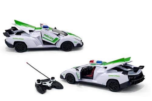 سيارة شرطة رياضية سريعة - تحكم عن بعد وإضاءة