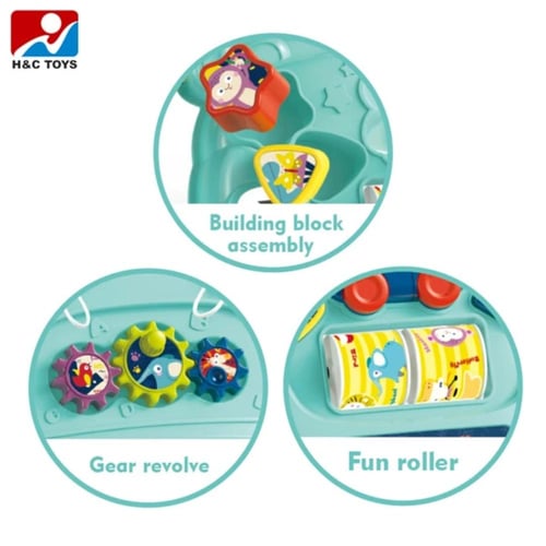 ممشى DEHKAH التعليمي 2-في-1 يجلس-إلى-وقوف مع لوح ر...