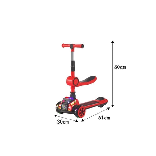 سكوتر أطفال 2 في 1 مع مقعد قابل للطي - سكوتر ثلاثي...