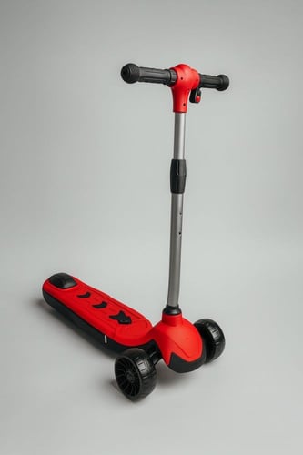 سكوتر كهربائي للأطفال بثلاث عجلات – شاحن، إضاءة LE...