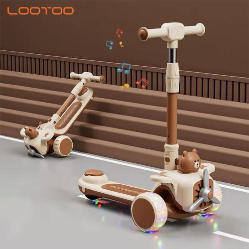 سكوتر ودراجة توازن فاخرة للأطفال 2 في 1، مقعد قابل...